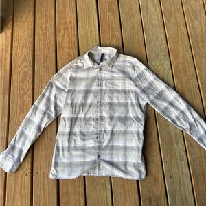 lululemon athletica Men's Light Gray Striped Shirt
